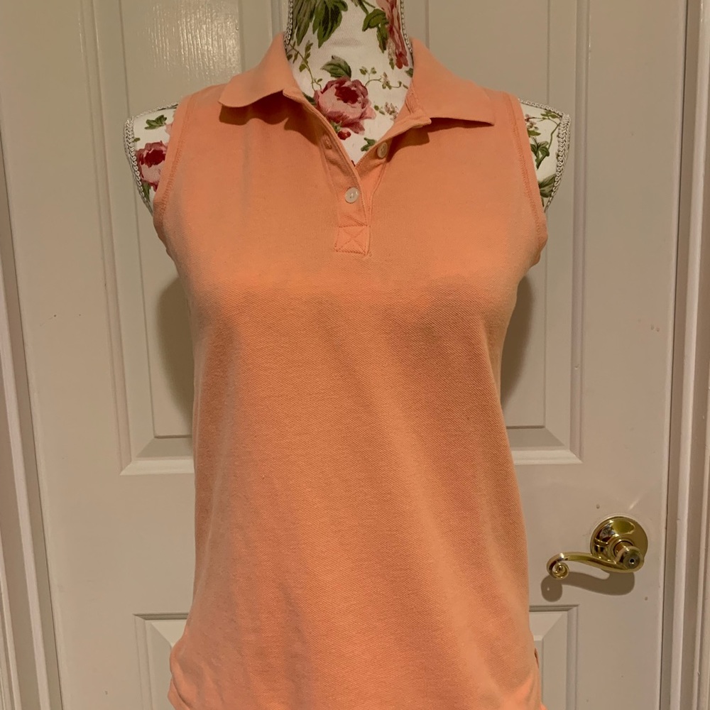 Eddie Bauer peach sleeveless polo XS/XP